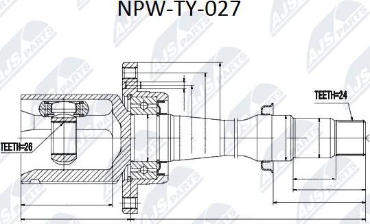 NTY NPW-TY-027 - Jeu de joints, arbre de transmission cwaw.fr