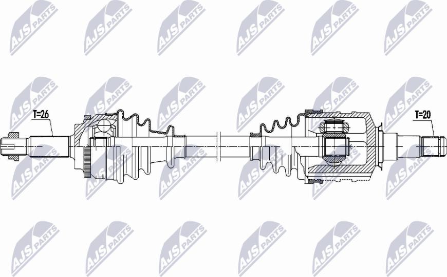 NTY NPW-TY-190 - Arbre de transmission cwaw.fr