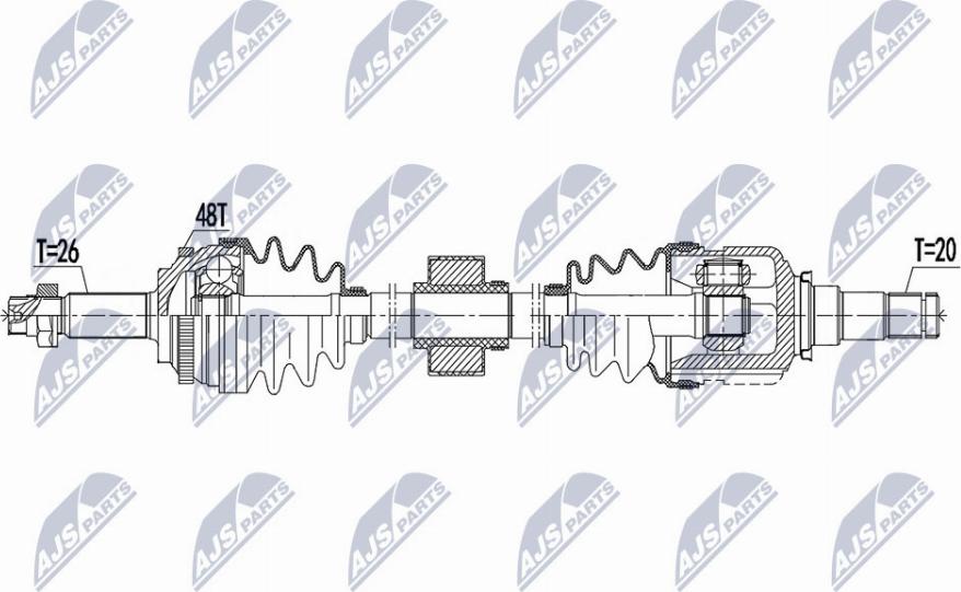 NTY NPW-TY-139 - Arbre de transmission cwaw.fr