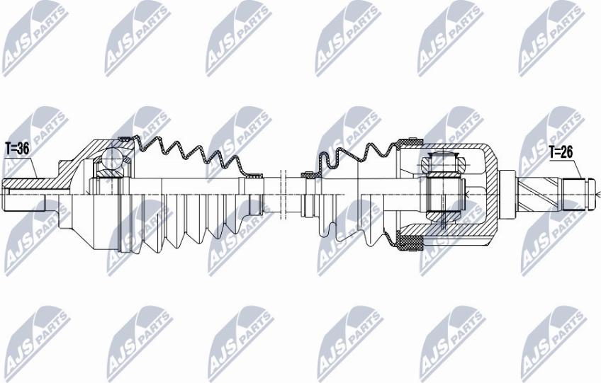 NTY NPW-VV-067 - Arbre de transmission cwaw.fr