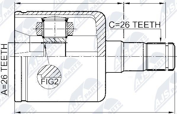 NTY NPW-VV-003 - Jeu de joints, arbre de transmission cwaw.fr