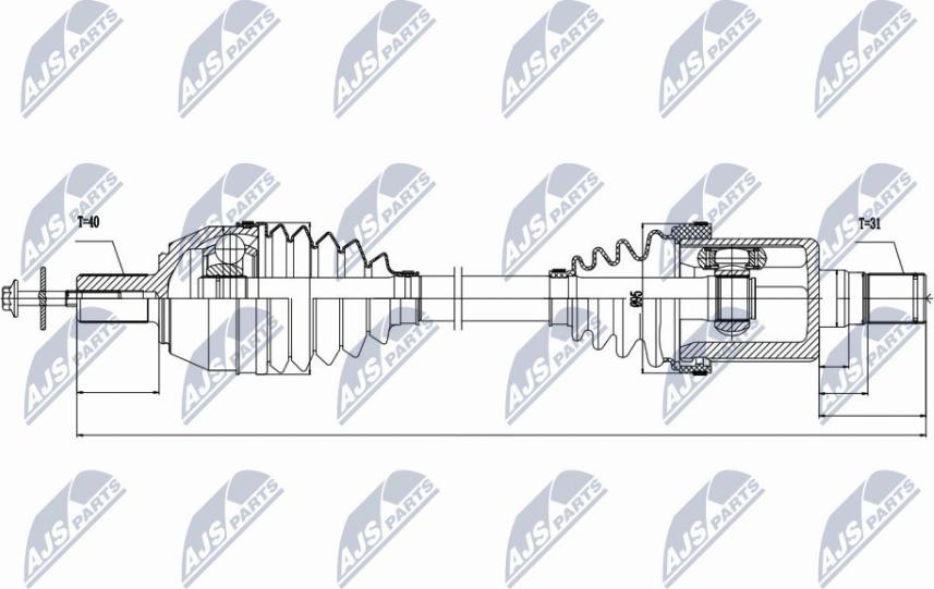 NTY NPW-VV-023 - Arbre de transmission cwaw.fr