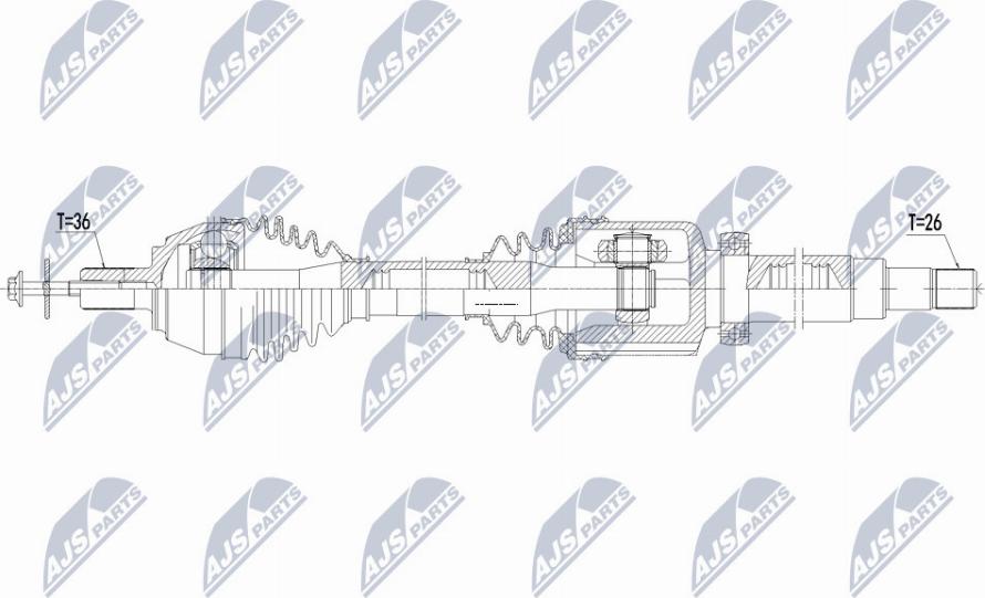 NTY NPW-VV-125 - Arbre de transmission cwaw.fr