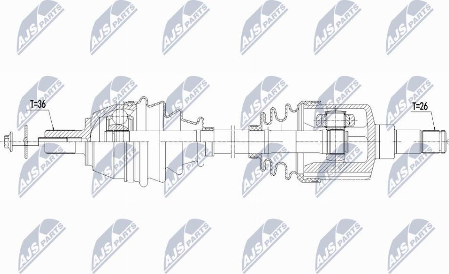 NTY NPW-VV-123 - Arbre de transmission cwaw.fr