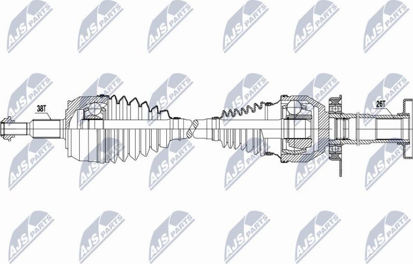 NTY NPW-VW-047 - Arbre de transmission cwaw.fr