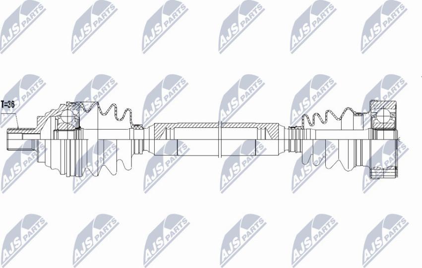 NTY NPW-VW-058 - Arbre de transmission cwaw.fr