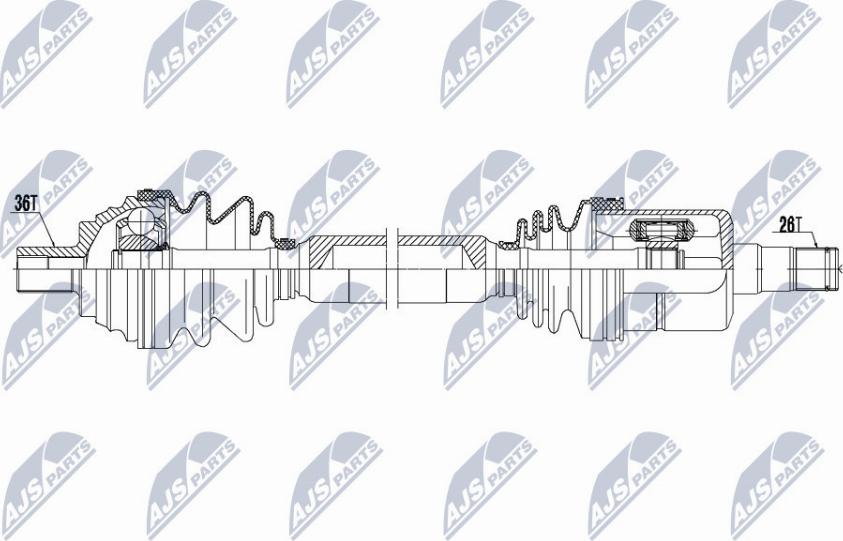 NTY NPW-VW-053 - Arbre de transmission cwaw.fr