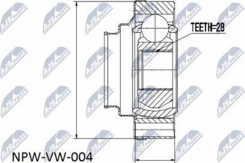 NTY NPW-VW-004 - Jeu de joints, arbre de transmission cwaw.fr