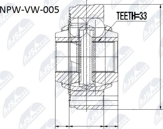 NTY NPW-VW-005 - Jeu de joints, arbre de transmission cwaw.fr