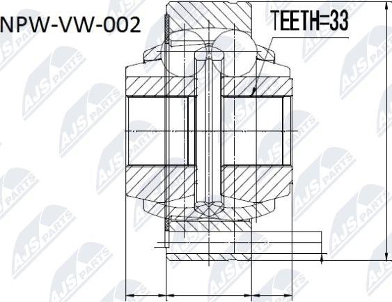 NTY NPW-VW-002 - Jeu de joints, arbre de transmission cwaw.fr