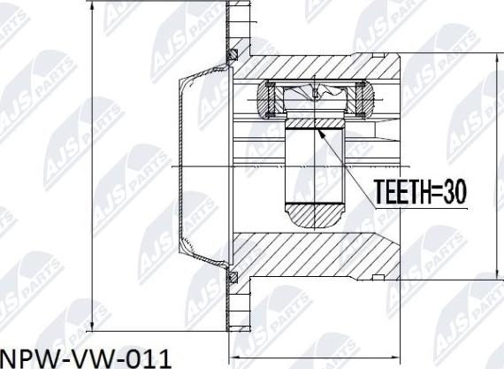 NTY NPW-VW-011 - Jeu de joints, arbre de transmission cwaw.fr