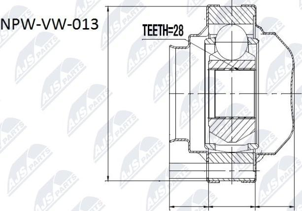 NTY NPW-VW-013 - Jeu de joints, arbre de transmission cwaw.fr