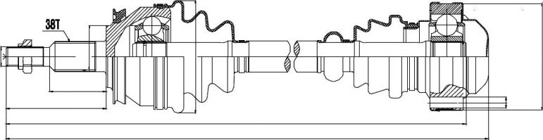 NTY NPW-VW-034 - Arbre de transmission cwaw.fr