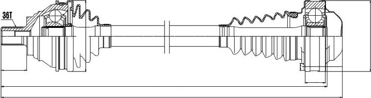 NTY NPW-VW-032 - Arbre de transmission cwaw.fr