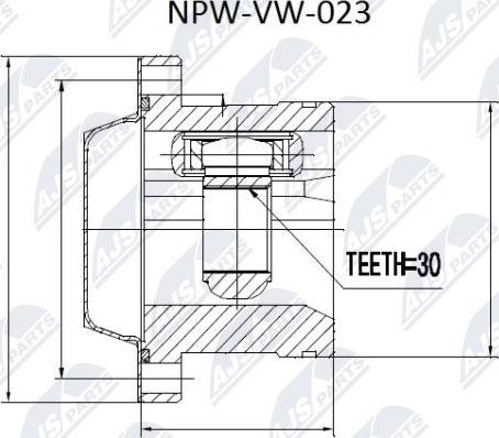 NTY NPW-VW-023 - Jeu de joints, arbre de transmission cwaw.fr