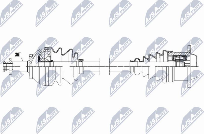 NTY NPW-VW-145 - Arbre de transmission cwaw.fr