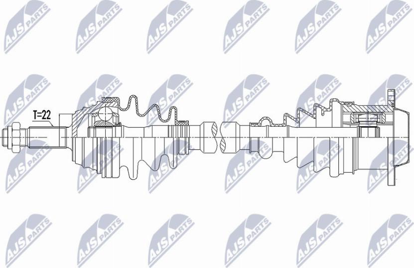 NTY NPW-VW-141 - Arbre de transmission cwaw.fr