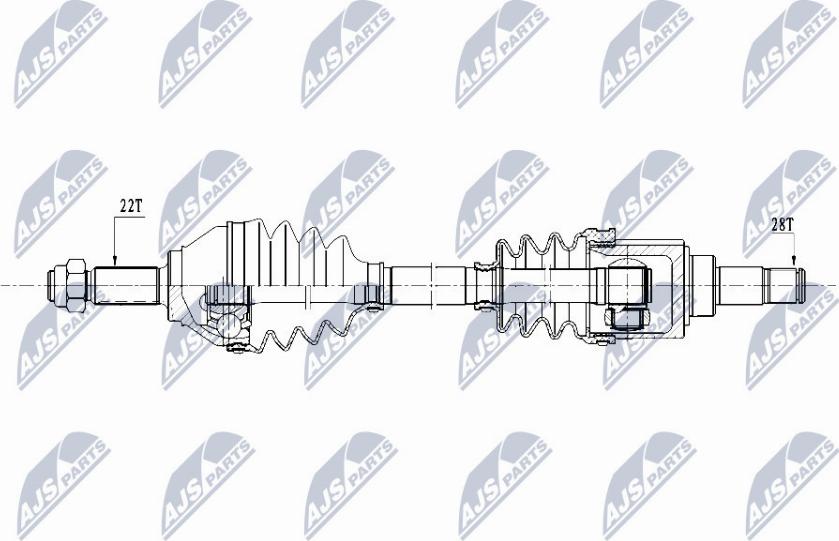 NTY NPW-VW-153 - Arbre de transmission cwaw.fr