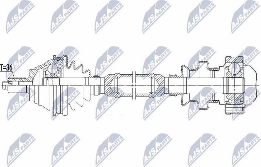 NTY NPW-VW-164 - Arbre de transmission cwaw.fr