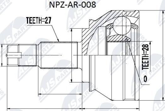 NTY NPZ-AR-008 - Jeu de joints, arbre de transmission cwaw.fr