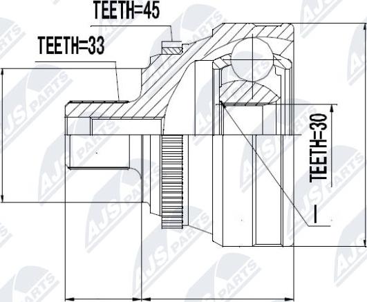 NTY NPZ-AU-003 - Jeu de joints, arbre de transmission cwaw.fr