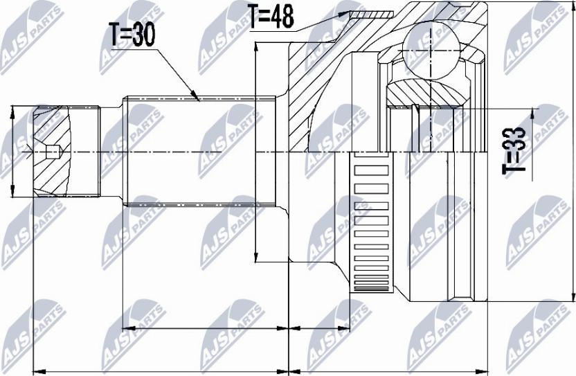 NTY NPZ-BM-010 - Jeu de joints, arbre de transmission cwaw.fr