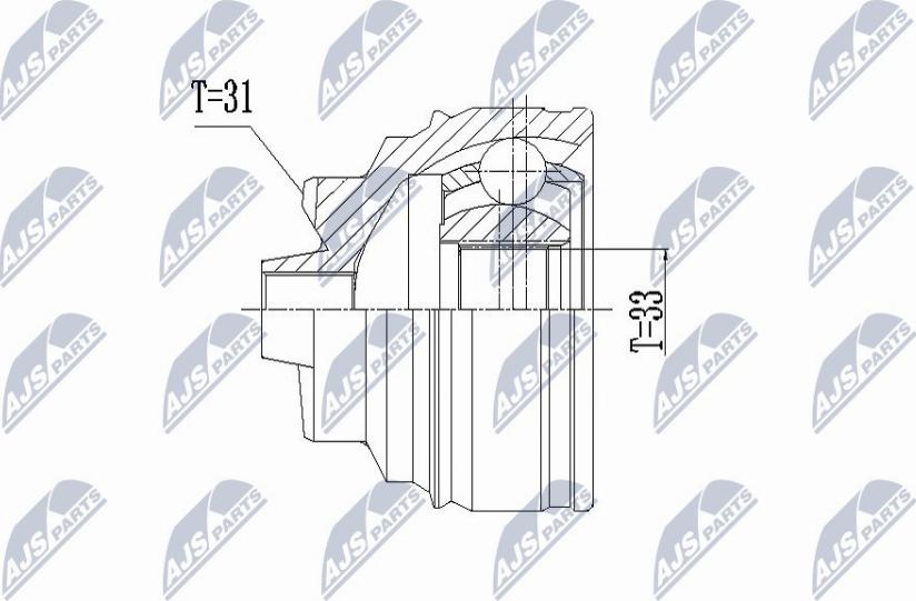 NTY NPZ-BM-011 - Jeu de joints, arbre de transmission cwaw.fr