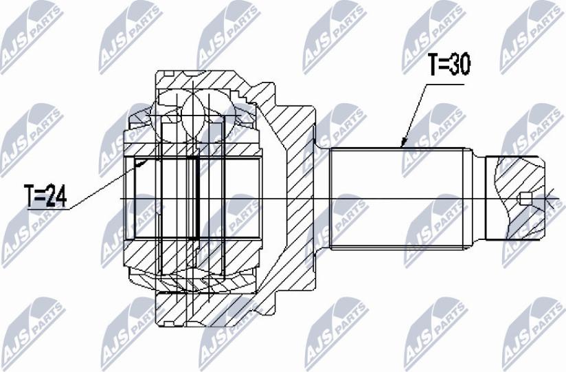 NTY NPZ-BM-012 - Jeu de joints, arbre de transmission cwaw.fr