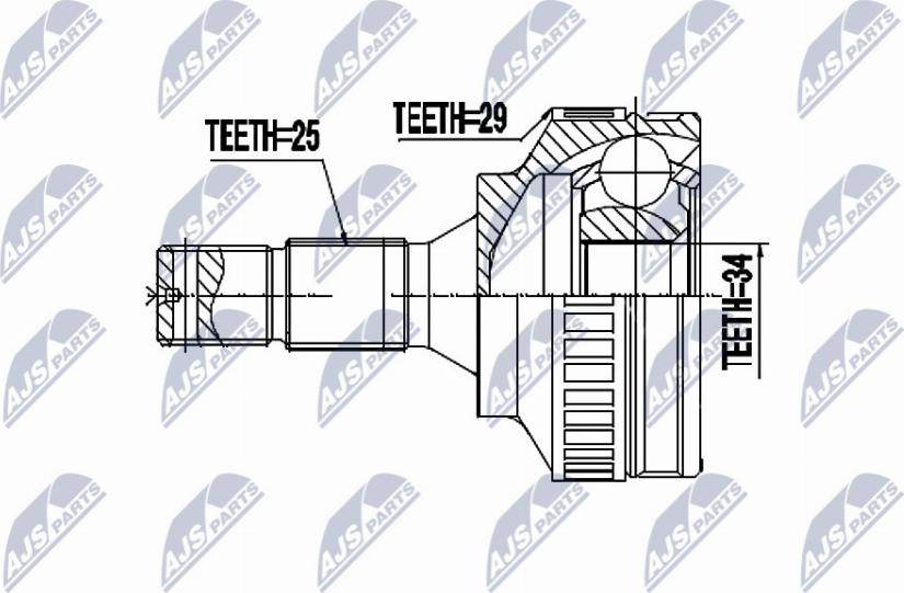 NTY NPZ-CT-009 - Jeu de joints, arbre de transmission cwaw.fr