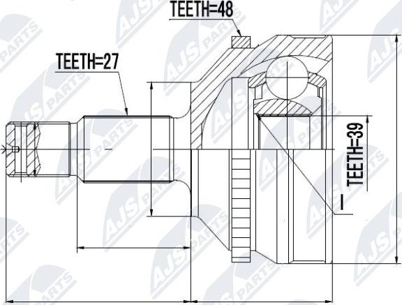 NTY NPZ-CT-004 - Jeu de joints, arbre de transmission cwaw.fr