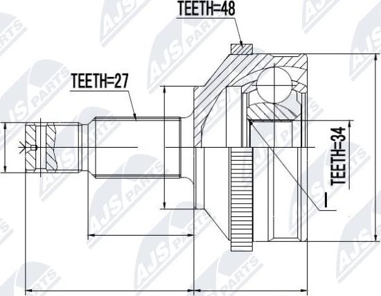 NTY NPZ-CT-003 - Jeu de joints, arbre de transmission cwaw.fr