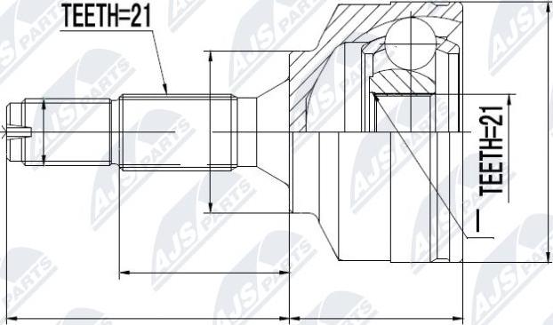 NTY NPZ-CT-015 - Jeu de joints, arbre de transmission cwaw.fr