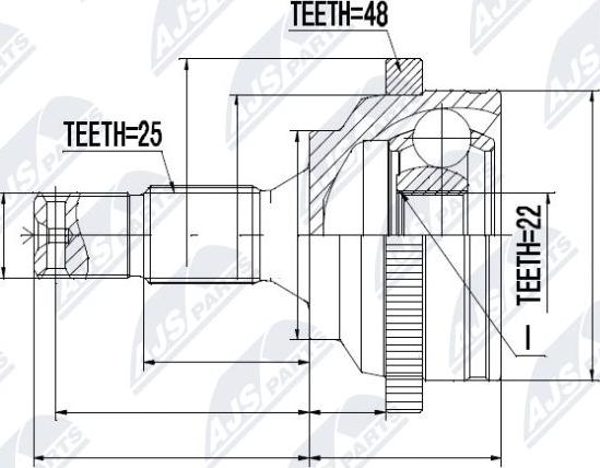 NTY NPZ-CT-016 - Jeu de joints, arbre de transmission cwaw.fr