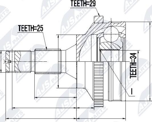 NTY NPZ-CT-010 - Jeu de joints, arbre de transmission cwaw.fr