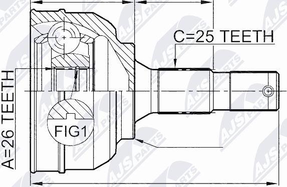 NTY NPZ-CT-020 - Jeu de joints, arbre de transmission cwaw.fr