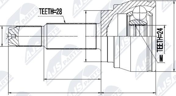 NTY NPZ-DW-025 - Jeu de joints, arbre de transmission cwaw.fr