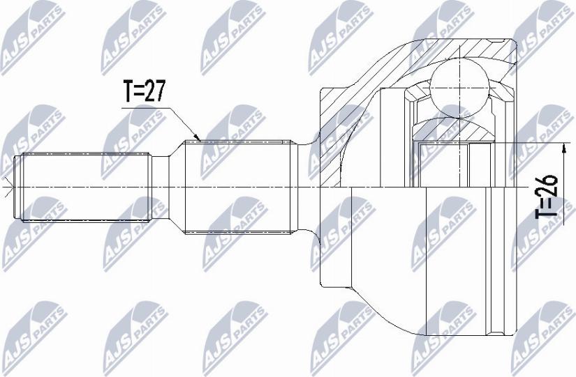 NTY NPZ-FR-044 - Jeu de joints, arbre de transmission cwaw.fr