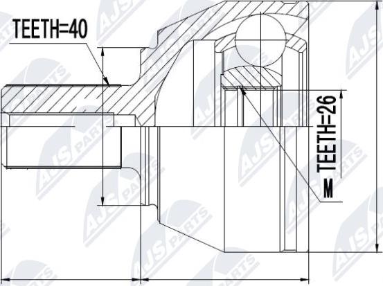 NTY NPZ-FR-040 - Jeu de joints, arbre de transmission cwaw.fr