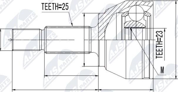 NTY NPZ-FR-043 - Jeu de joints, arbre de transmission cwaw.fr