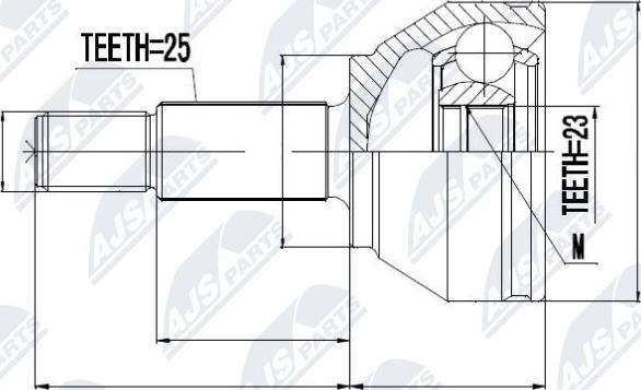 NTY NPZ-FR-019 - Jeu de joints, arbre de transmission cwaw.fr