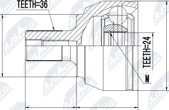 NTY NPZ-FR-015 - Jeu de joints, arbre de transmission cwaw.fr