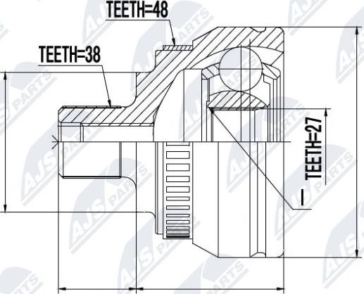 NTY NPZ-FR-020 - Jeu de joints, arbre de transmission cwaw.fr