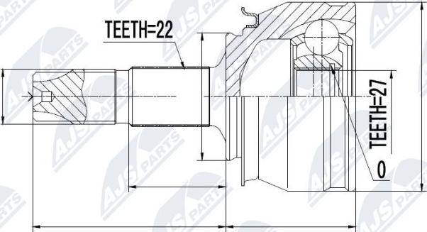 NTY NPZ-FT-050 - Jeu de joints, arbre de transmission cwaw.fr