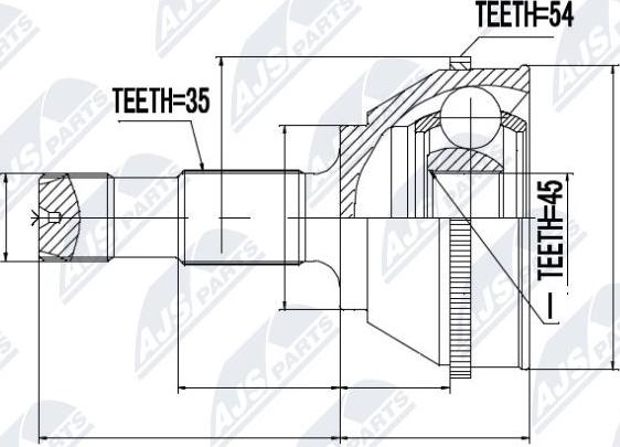 NTY NPZ-FT-009 - Jeu de joints, arbre de transmission cwaw.fr