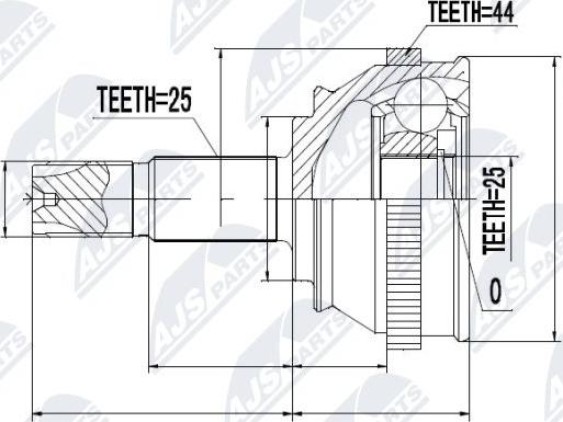 NTY NPZ-FT-017 - Jeu de joints, arbre de transmission cwaw.fr