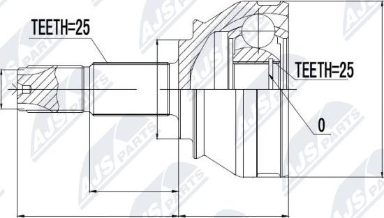 NTY NPZ-FT-034 - Jeu de joints, arbre de transmission cwaw.fr