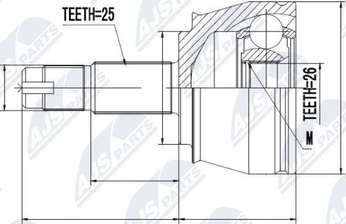 NTY NPZ-FT-035 - Jeu de joints, arbre de transmission cwaw.fr