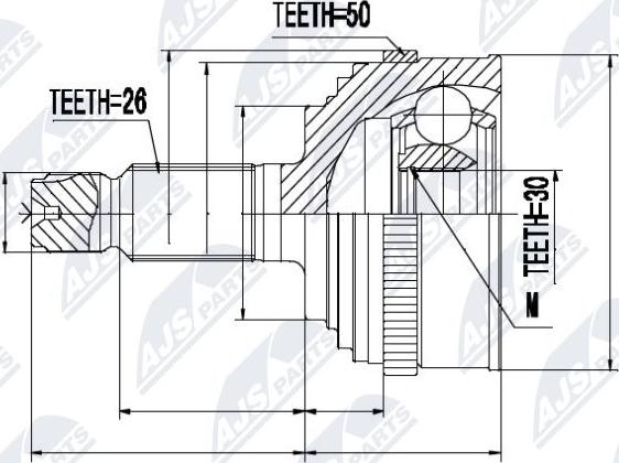 NTY NPZ-HD-042 - Jeu de joints, arbre de transmission cwaw.fr