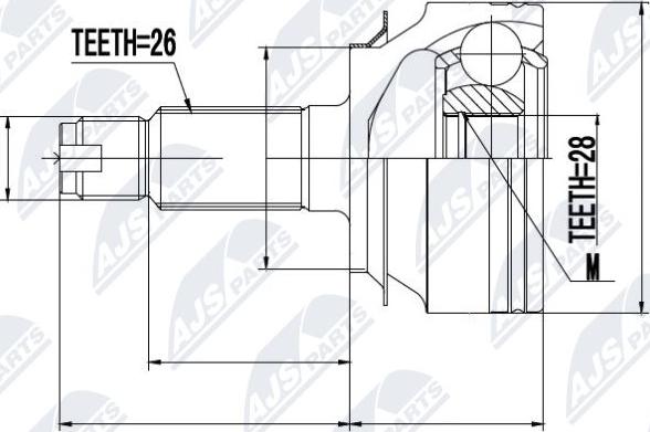 NTY NPZ-HD-055 - Jeu de joints, arbre de transmission cwaw.fr