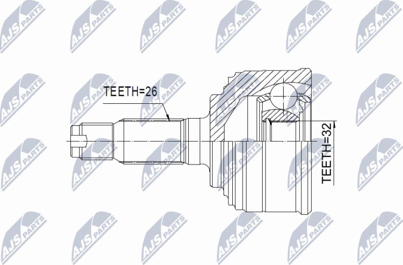 NTY NPZ-HD-016 - Jeu de joints, arbre de transmission cwaw.fr